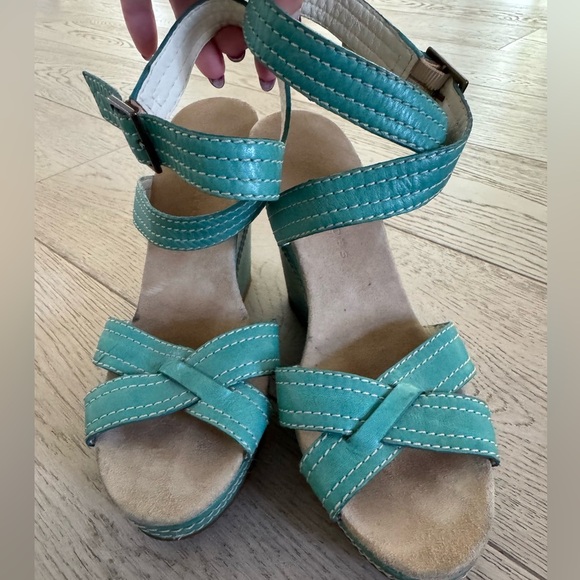 Marc Jacobs Wedge Sandals color- Lagoon size 38 (US 7) - Picture 11 of 16